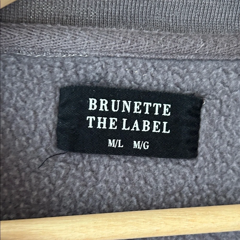Brunette The Label Dark Gray Crewneck Sweater - Picture 2 of 2